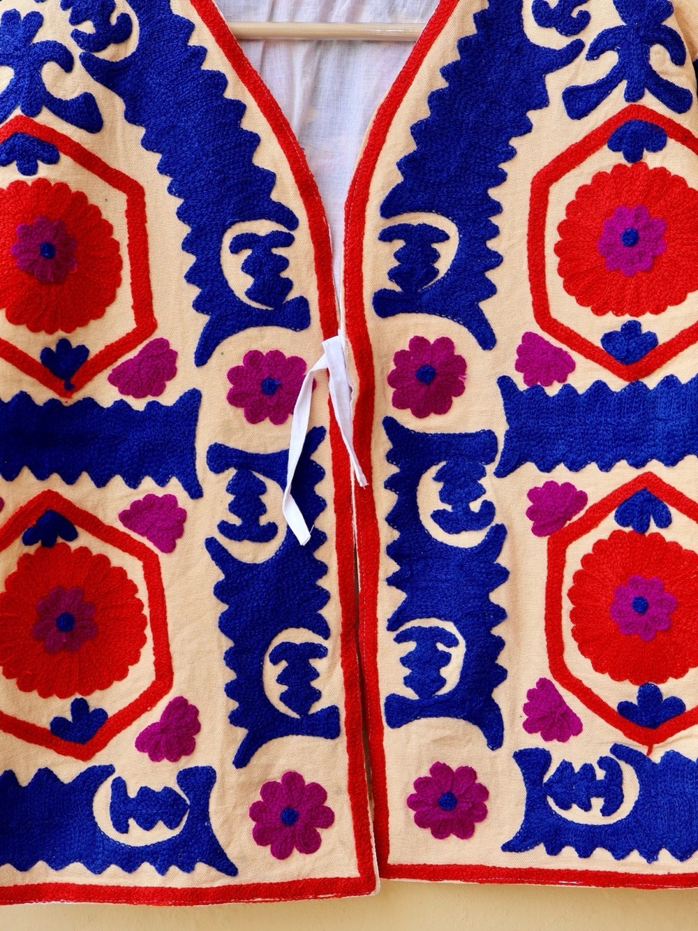 BRAND NEW Handmade Suzani embroidered jacket- cotton Artisan - Picture 5 of 9